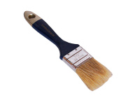Кисть плоская 4" ЭКСПЕРТ натуральная щетина синяя деревянная ручка SANTOOL (1шт) Распродажа