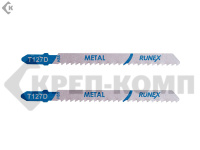 Пилки 100x75 мм 8з/д HSS (цв.металлы, мягк сталь, пласт. h=4-20mm) T127D "Runex" (2 шт)