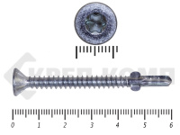 Саморезы Конструкционные, потай Torx, цинк с нарез. ушками на наконечнике  5.5х60 (100 шт)