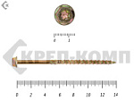 Саморезы по дереву желтые, шестигранные Torx 8х140 мм ПРОФИ HIMTEX (50 шт) – фото