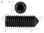 Винт установочный с внутр.шестигранником черный DIN 914 8х25 пр.12,9 МОСКРЕП (100 шт.) – фото
