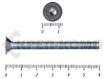 Винт потайной с внутр. шестигр., полная резьба, цинк DIN 7991  6х 60 пр.10,9 МОСКРЕП (10шт)  – фото