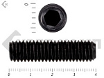 Винт установочный с внутр.шестигранником DIN 913 6х40 пр.12.9 тупой конец, черный МОСКРЕП (100шт.) – фото