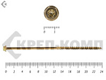 Саморезы по дереву желтые, шестигранные Torx 8х240 мм ПРОФИ HIMTEX (100 шт) – фото