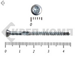 Саморезы для паркета со сверлом (CFB) 3,2х45 мм (500 шт) Белый цинк – фото