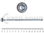 Саморез кровельный цинк, с шайбой EPDM, 6,3х150 К КРЕП-КОМП (50шт) Фасовка – фото