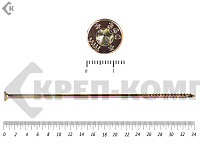 Саморезы Конструкционные, потай Torx, желтый цинк   8.0х340 мм ПРОФИ HIMTEX (50 шт)